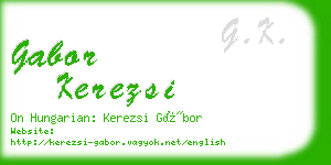 gabor kerezsi business card